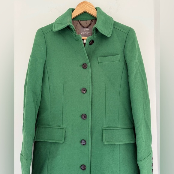 J. Crew Classic Green Trench Coat - Picture 4 of 8